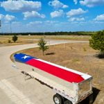 Double Tuff Truck Tarps Texas flag Side Rollover System